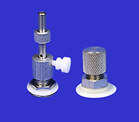 Gas Sampling Bags with Stainless Steel Push/Pull Valve and Separate Stainless Steel Septum Fitting with Replaceable Septum